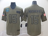 Nike Jaguars 15 Gardner Minshew II 2019 Olive Salute To Service Limited Jersey,baseball caps,new era cap wholesale,wholesale hats